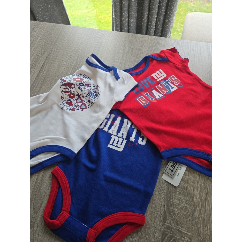 New York Giants One Piece 3-pack 3-6 months **New with Tags!!**